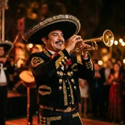 Trompetista mariachi profesional tocando en Bogotá