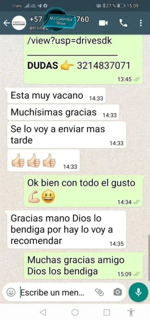 Mensaje de agradecimiento por serenata virtual de cumpleaños